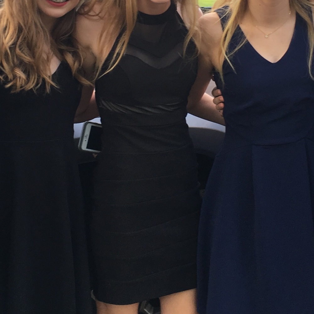 Honey and Rosie black high neck dress XS